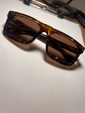 Maui Jim Tortoiseshell Brown Rectangular Men’s Sunglasses